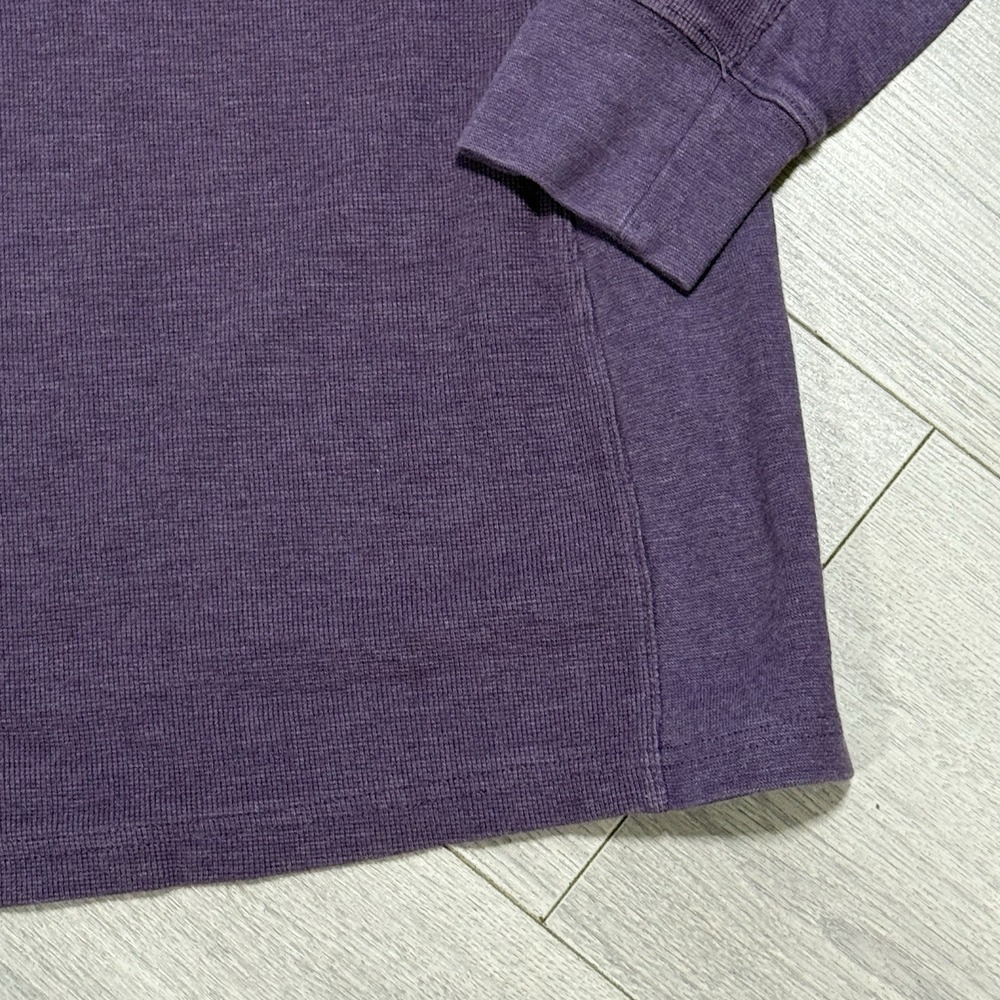 Duluth Trading Co Long Sleeve Purple Henley Shirt Women's Size M Cotton Blend - Picture 7 of 8